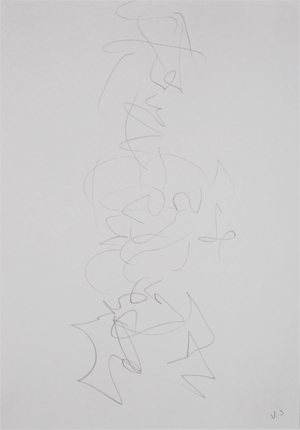 Grafito sobre papel blanco