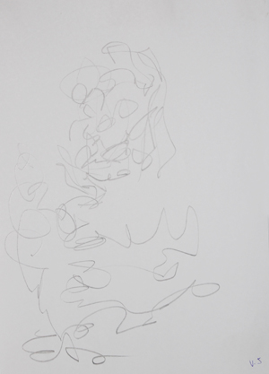 Grafito sobre papel blanco