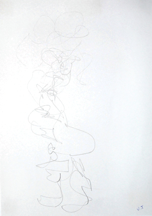 Grafito sobre papel blanco