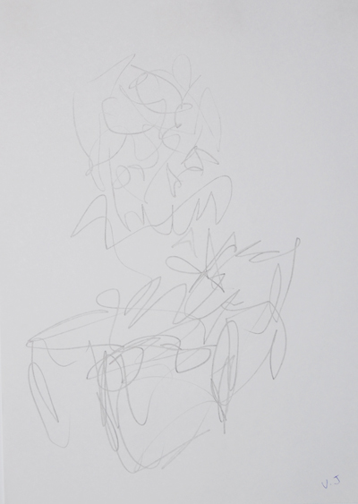 Grafito sobre papel blanco