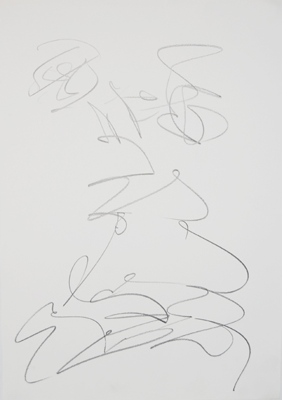 Grafito sobre papel blanco